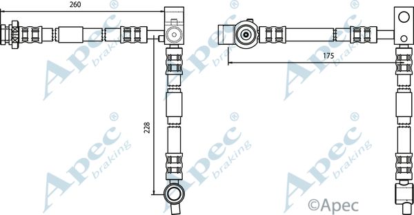 APEC BRAKING Тормозной шланг HOS3715